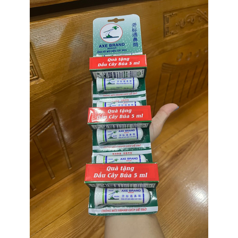 combo 6 ống hít mũi cây búa tặng 3 chai dầu 5ml