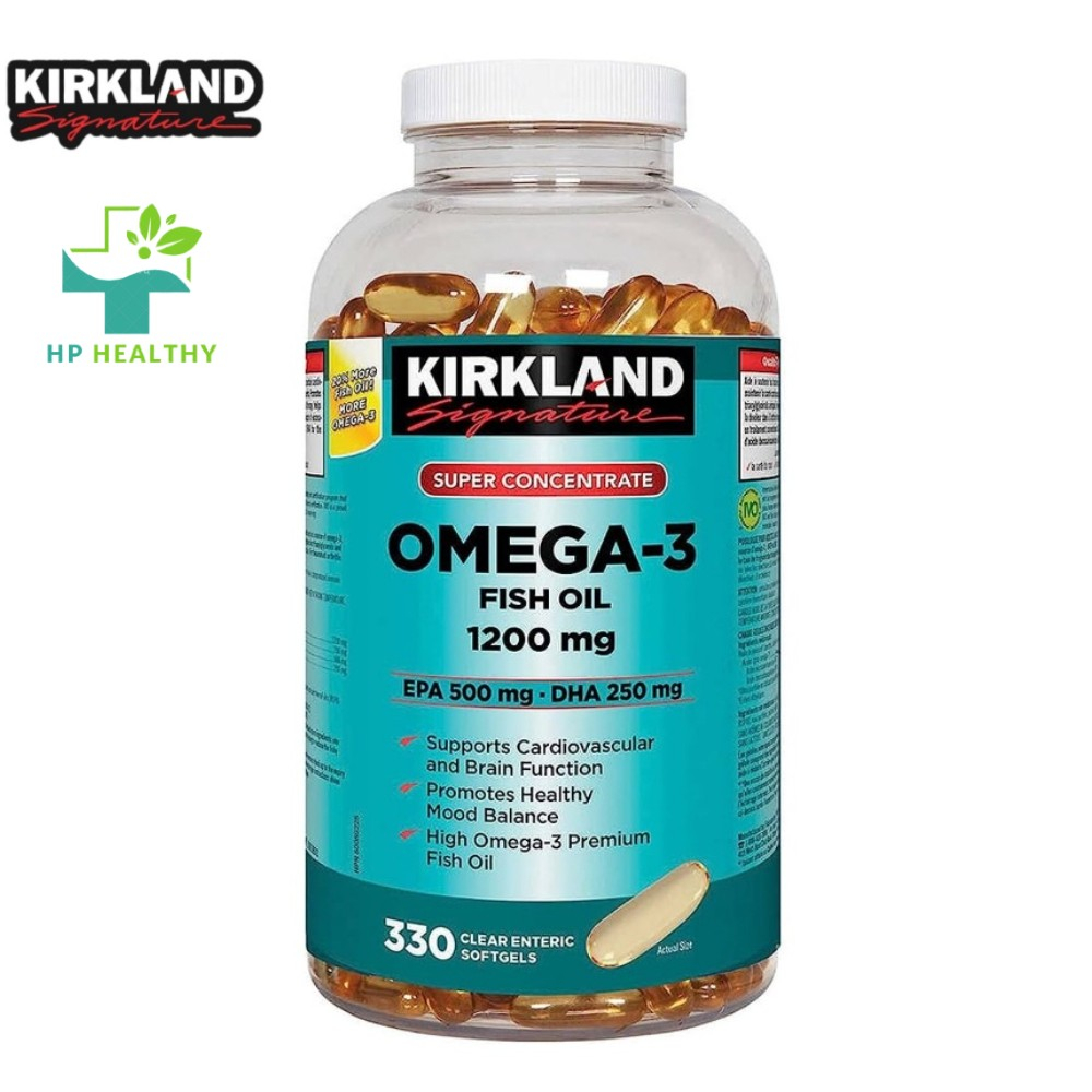 Dầu cá Omega-3 Fish Oil 1200mg Kirkland Signature Super Concentrate Omega 3 1200mg 330 viên