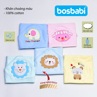 Chăn choàng cotton MTK chăn ủ bé sơ sinh có mũ