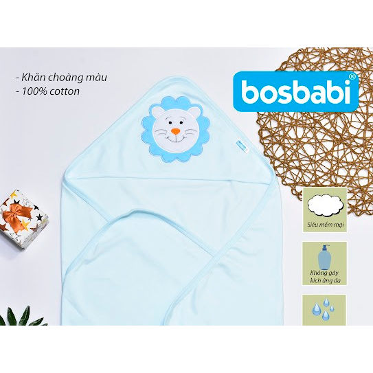 Chăn choàng cotton MTK chăn ủ bé sơ sinh có mũ