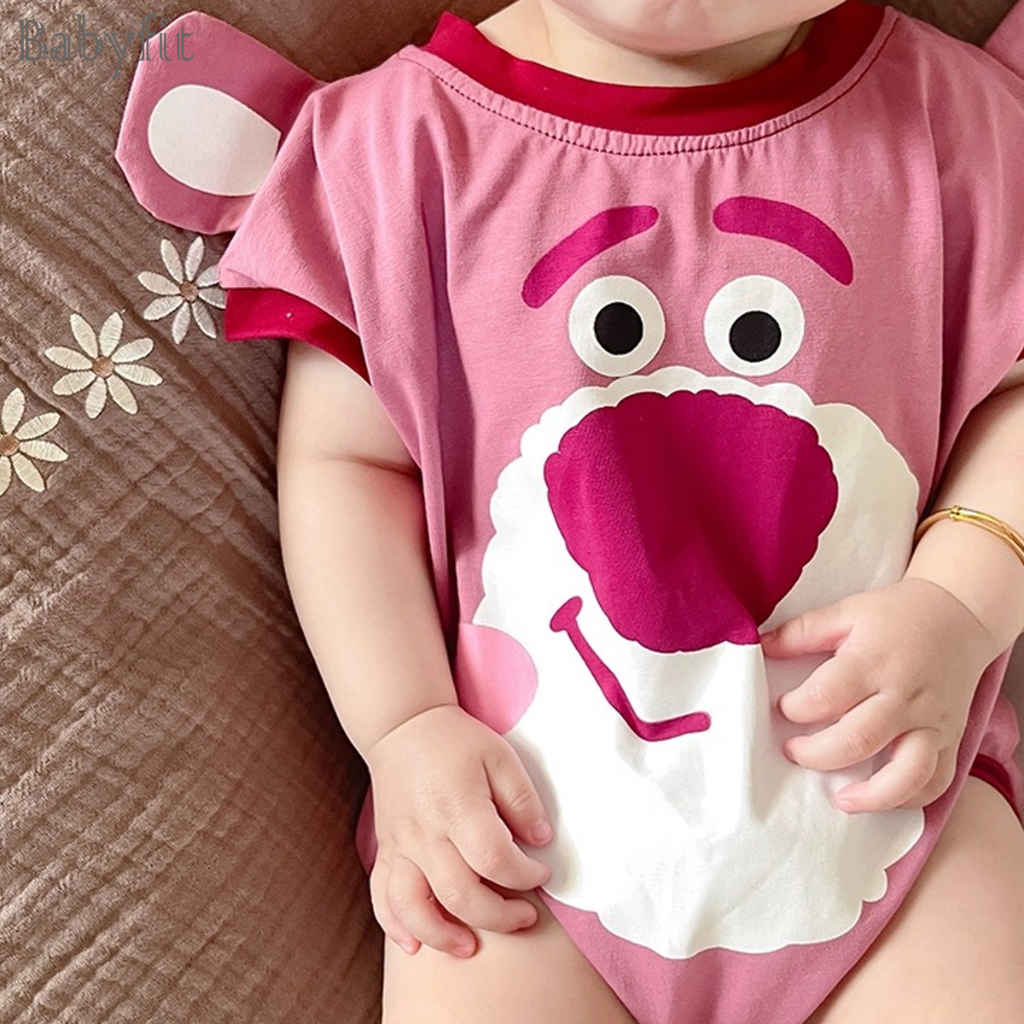 Bodysuit cho bé, bodysuit cho bé trai, bodysuit cho bé gái hình gấu dâu cute - BD08