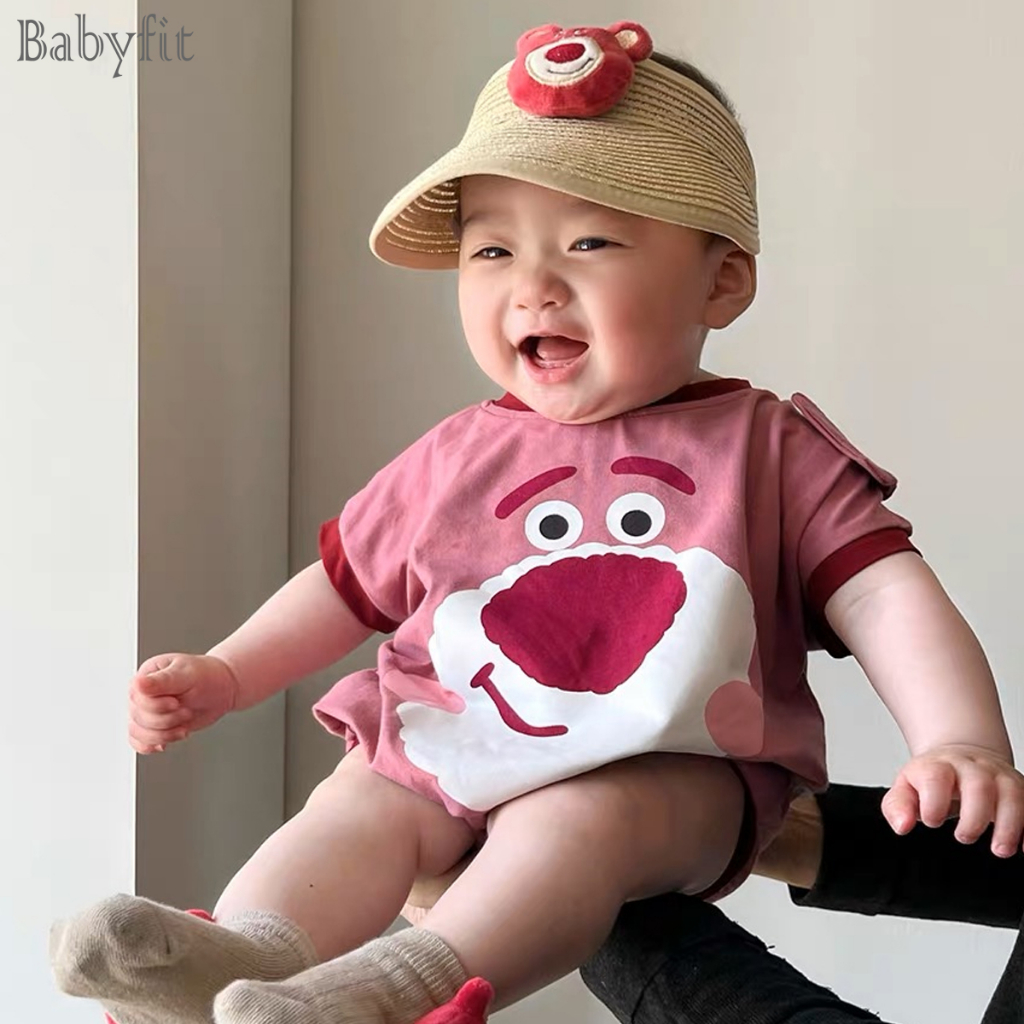 Bodysuit cho bé, bodysuit cho bé trai, bodysuit cho bé gái hình gấu dâu cute - BD08