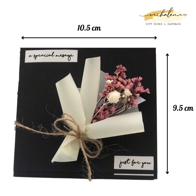 Thiệp hoa khô làm quà tặng handmade by Mihalen