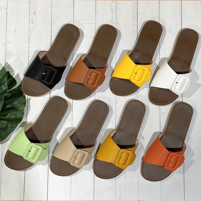 DÉP BẢN KHOÁ DA VUÔNG - thời trang, trẻ trung, năng động