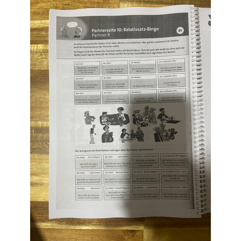 Ngữ pháp tiếng Đức Deutsch Grammarik aktiv A1-B1 bản photo trắng đen gáy xoắn