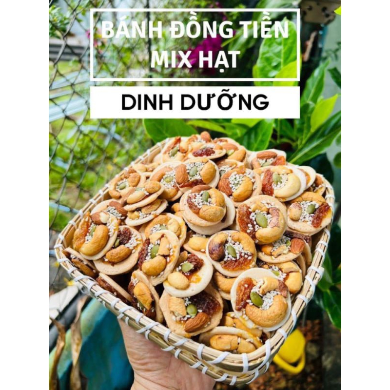 1kg bánh đồng tiền mix hạt - Kho sỉ ăn vặt Iyesfood