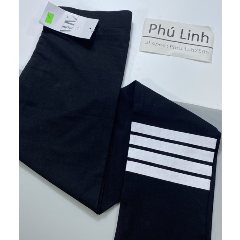 MM357 Quần legging UMI CẠP CAO thom sọc ngang cá tính