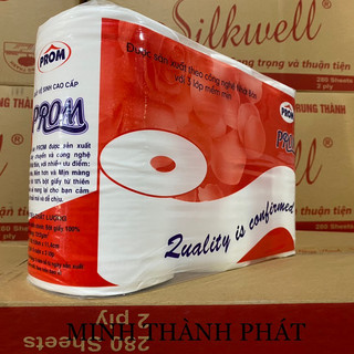 Giấy Vệ Sinh Prom 3 Lớp 6 Cuộn Mềm Mịn Nhật Bản