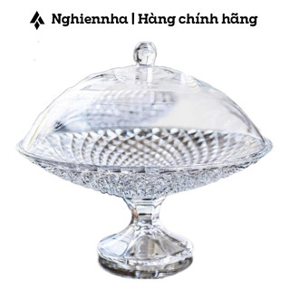 Chân Bồng Phale Cao Cấp Rogaska Diamond Có Nắp ĐK 35cm.- Hàng chính hãng sản xuất tại Séc , Hàng Chính Hãng,Nghiennha_99
