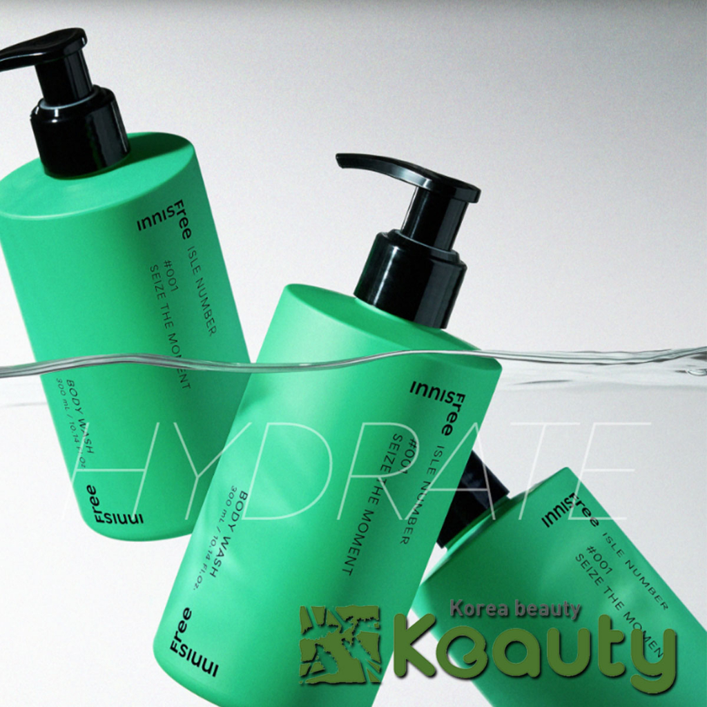 Sữa tắm và sữa dưỡng Innisfree Isle Number Body Wash, Lotion Seize The Moment 300ml