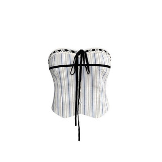 Set áo váy kẻ xanh (có sẵn)