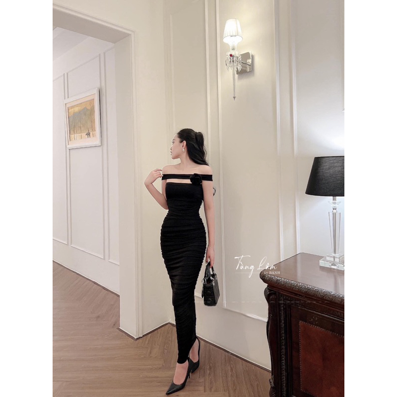 Váy Nhún Kim Cương Dáng Dài Mặc Được Nhiều Kiểu