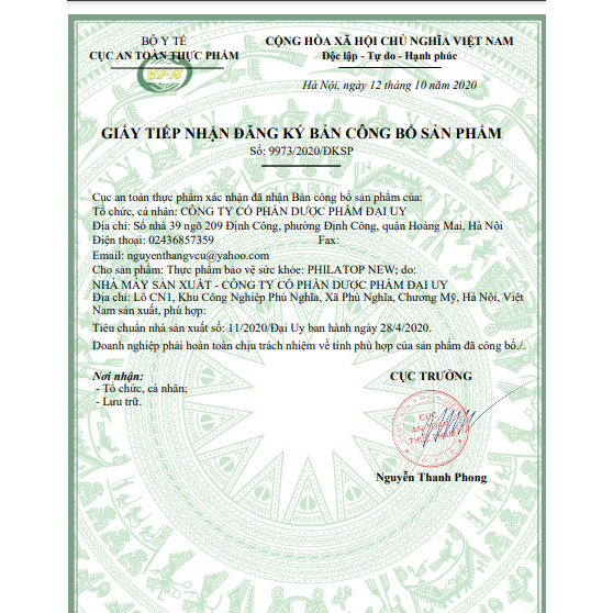 Philatop Yến Sào hộp 20 ống giúp bé ăn ngon,ngủ ngon