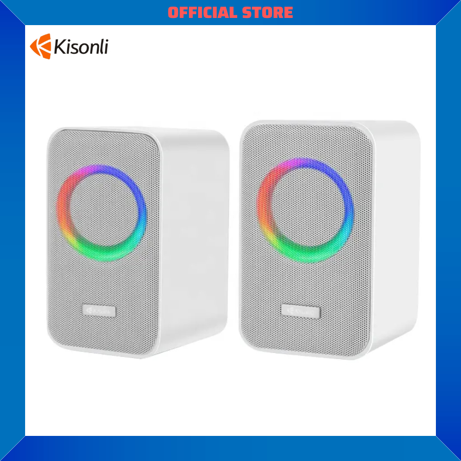 Loa Vi Tính Kisonli X20| Loa nghe nhạc Công suất 20W, Full Led RGB, Kết nối Bluetooth - Chính hãng, Bảo hành 12th- OBIBI