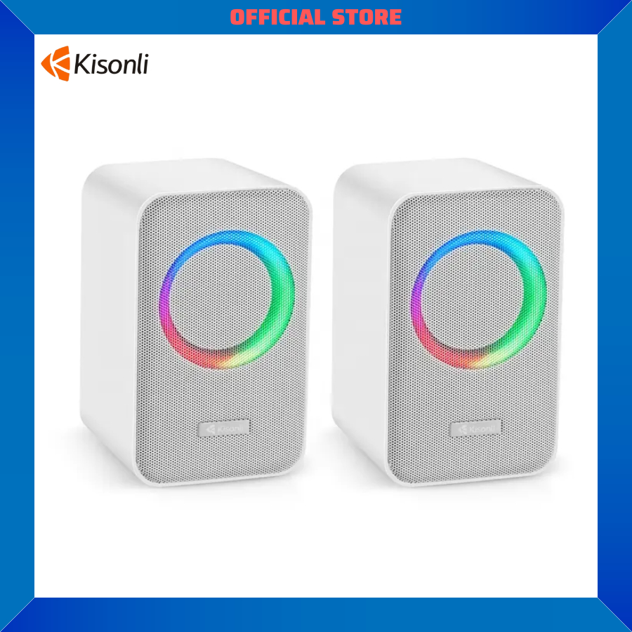 Loa Vi Tính Kisonli X20| Loa nghe nhạc Công suất 20W, Full Led RGB, Kết nối Bluetooth - Chính hãng, Bảo hành 12th- OBIBI