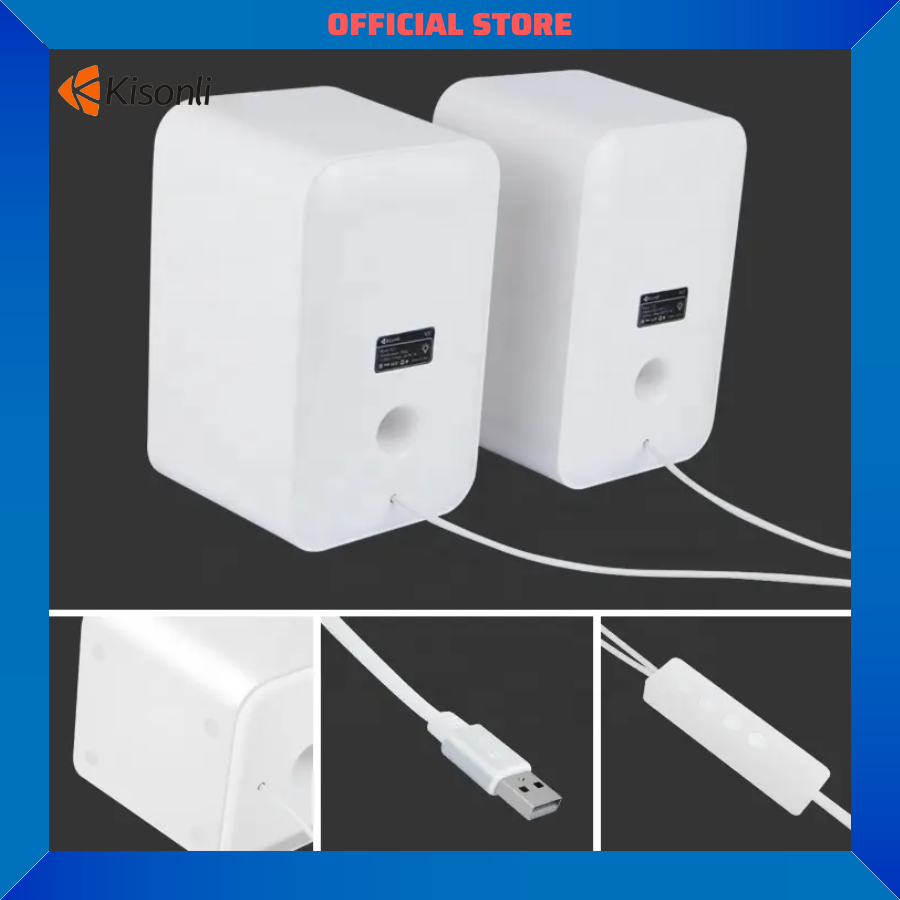 Loa Vi Tính Kisonli X20| Loa nghe nhạc Công suất 20W, Full Led RGB, Kết nối Bluetooth - Chính hãng, Bảo hành 12th- OBIBI