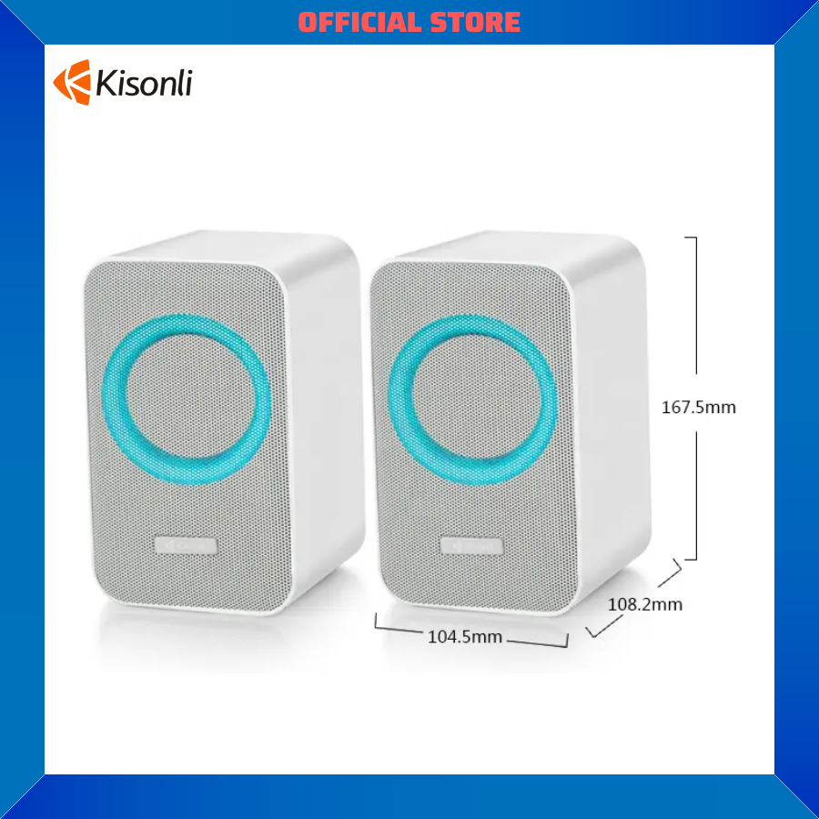 Loa Vi Tính Kisonli X20| Loa nghe nhạc Công suất 20W, Full Led RGB, Kết nối Bluetooth - Chính hãng, Bảo hành 12th- OBIBI