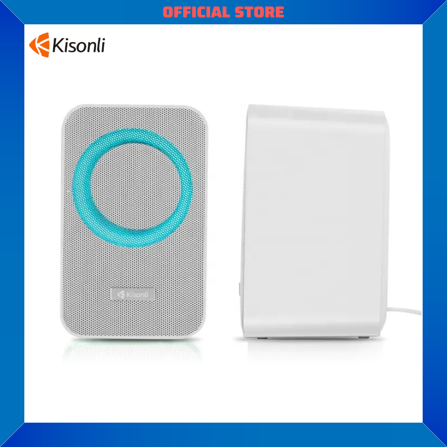Loa Vi Tính Kisonli X20| Loa nghe nhạc Công suất 20W, Full Led RGB, Kết nối Bluetooth - Chính hãng, Bảo hành 12th- OBIBI