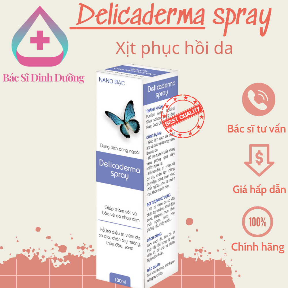 [Chính Hãng]  Xịt phục hồi da Delicaderma