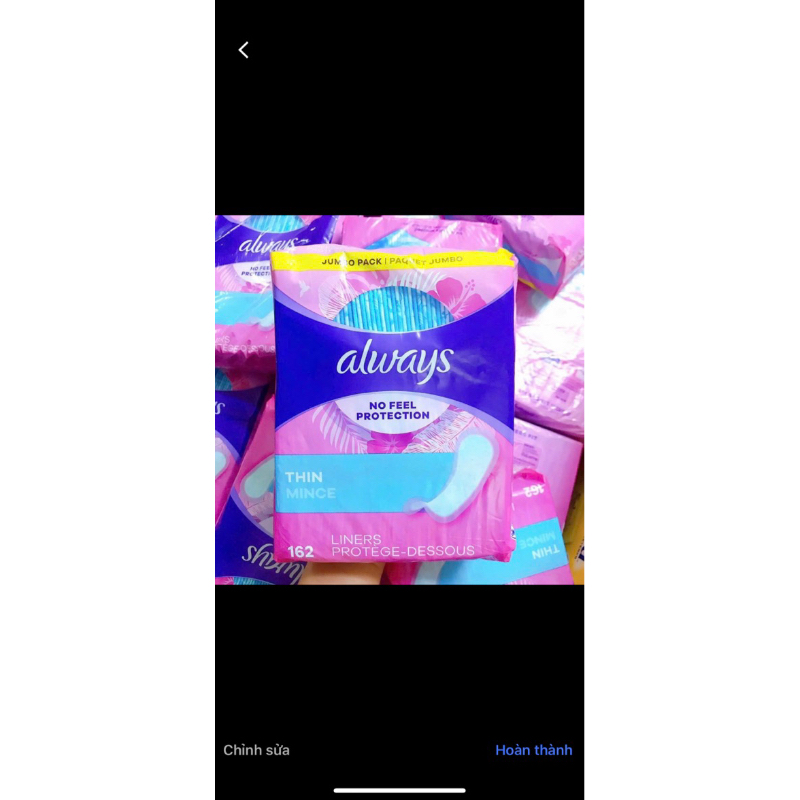 Băng vệ sinh always 162 miếng hằng ngày của Mỹ