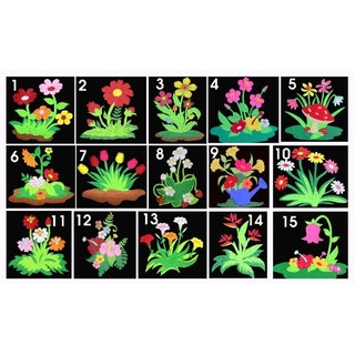 Cây hoa vải nỉ trang trí góc mầm non