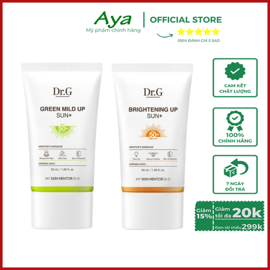 Kem Chống Nắng Dr.G Dưỡng Sáng Da Brightening Up Sun SPF50+ PA+++ 50ml As.shop