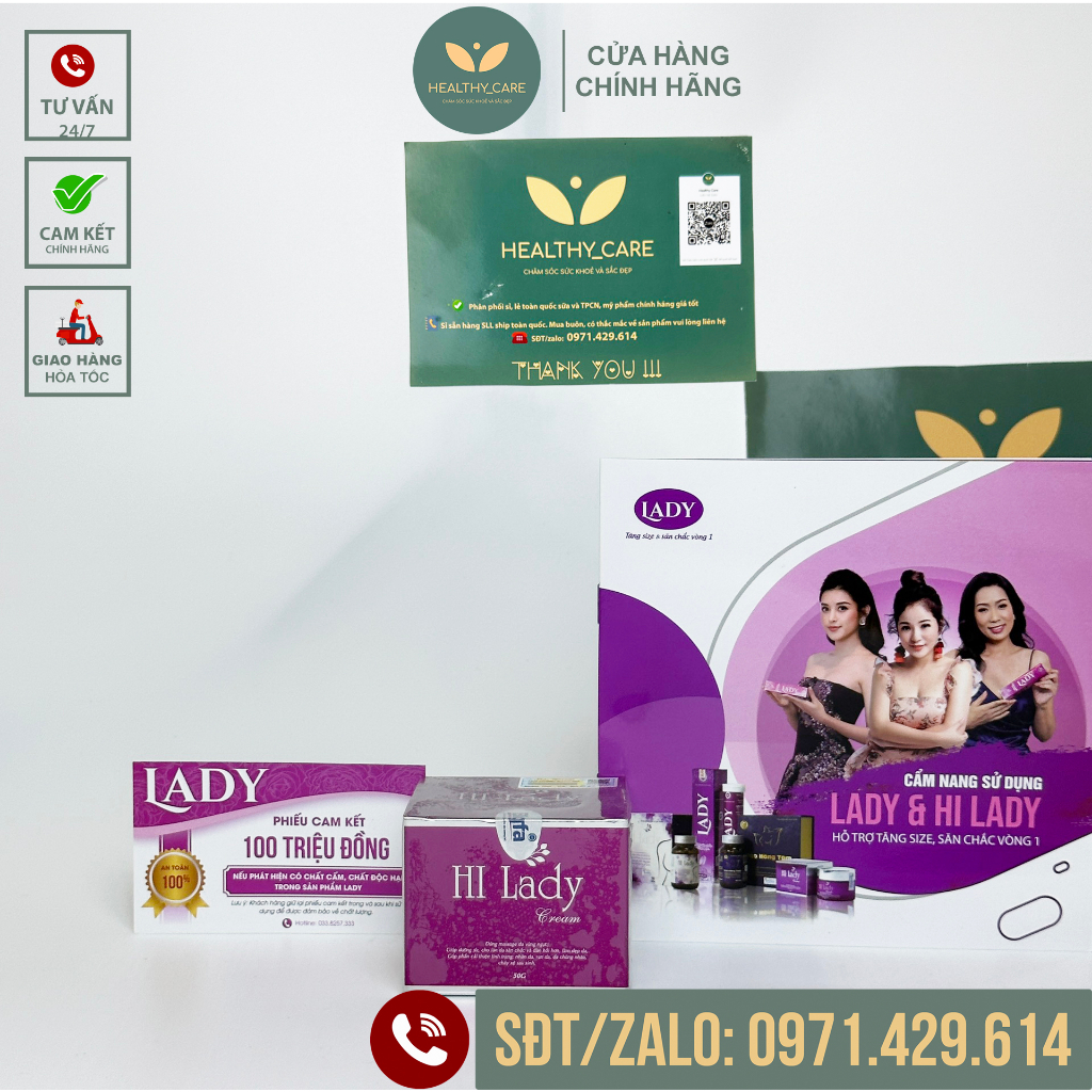 Kem Bôi HI LADY  - Giúp tăng vòng 1 săn chắc an toàn, Tăng Cường Nội Tiết Tố Nữ