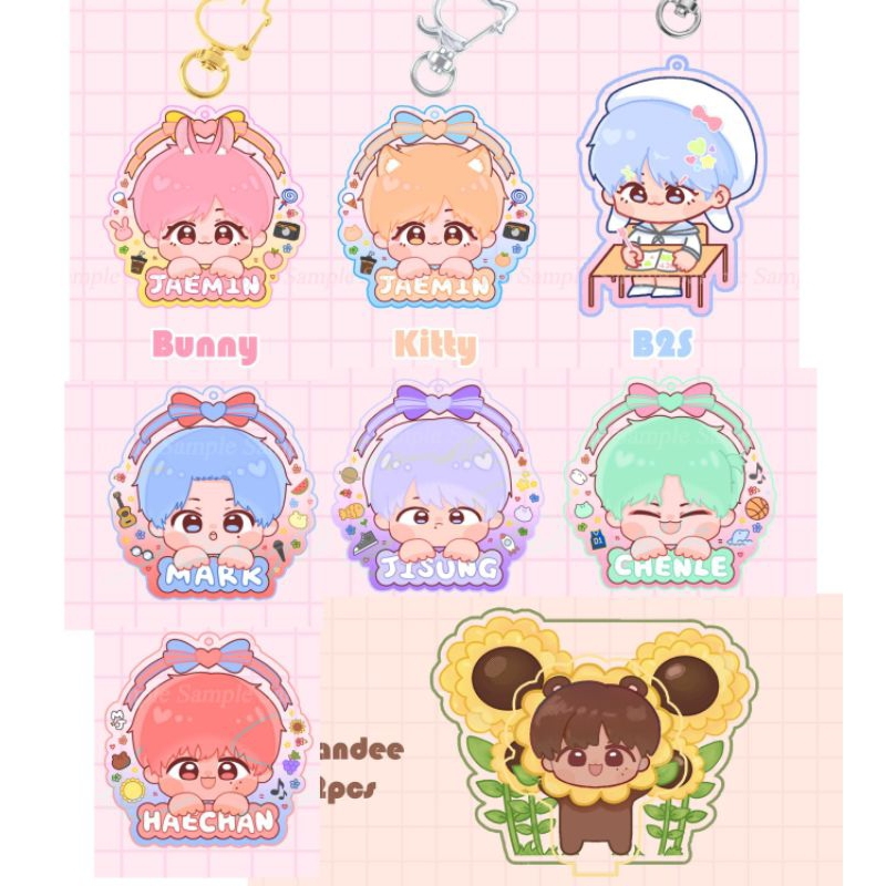 Keyring móc khoá hoạt hình NCT Dream Jaemin Mark Haechan Jisung Chenle