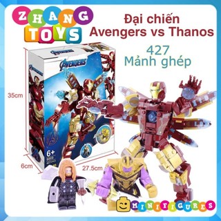 Đồ chơi Xếp hình người sắt Iron man Hulkbuster MK85 Thanos và Thor gồm 427 mảnh ghép Minifigures Xinh 9009 X9009 xh9009