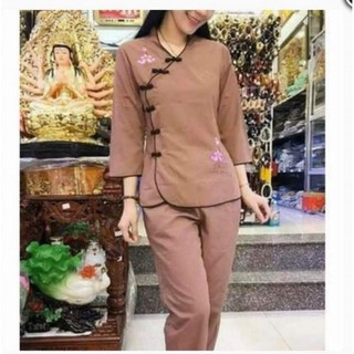 #ĐỒ LAM ĐI CHÙA NỮ #sẫm xéo vải kate