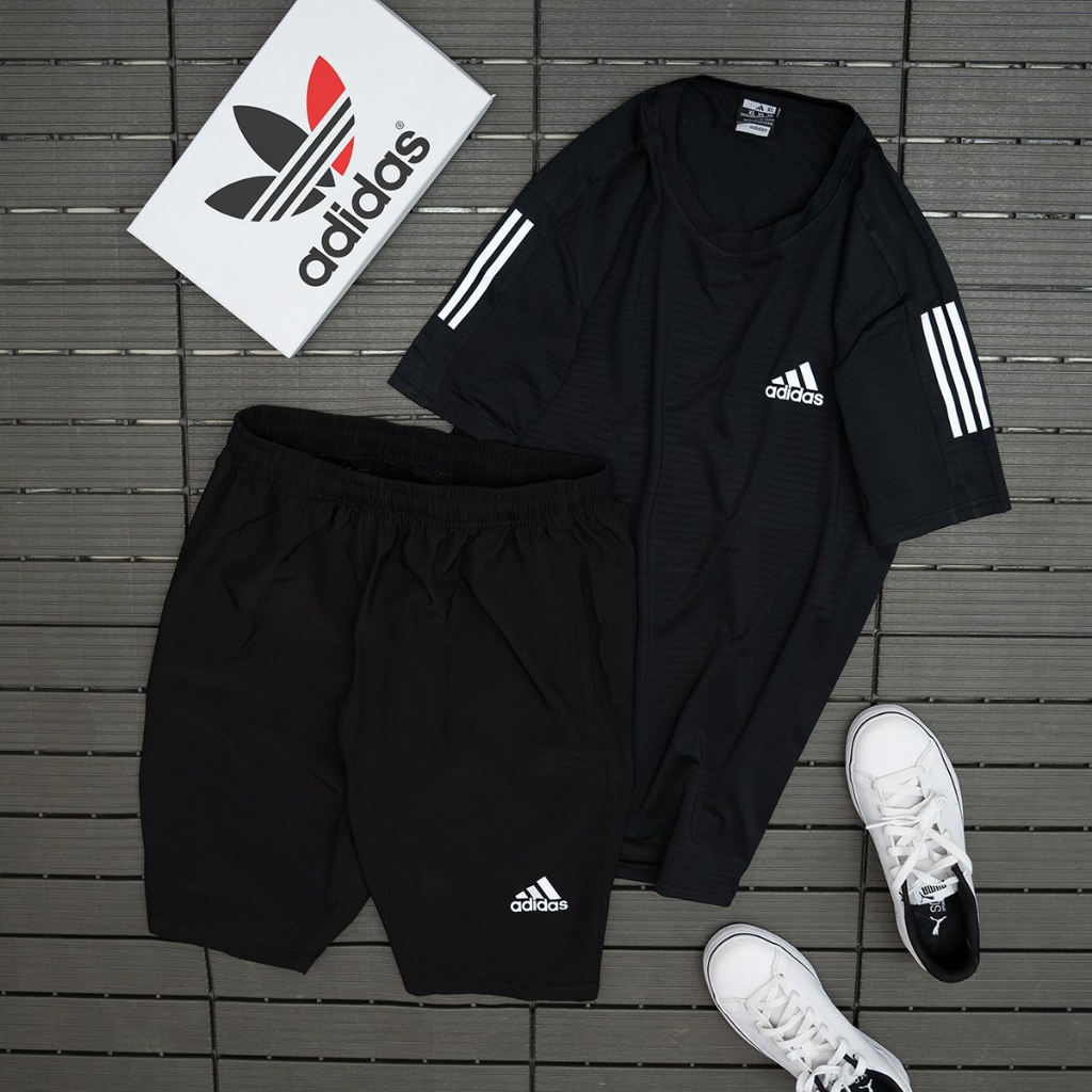 Bộ Thể Thao Nam Quần Đùi Áo Thun Tay Ngắn Chất Vải Thông Hơi Thoáng Mát Co Dãn - C029