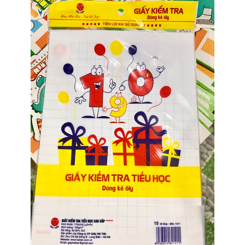 SET 50 TỜ ĐÔI .GIẤY KIỂM TRA CẤP 1 ÔLY HẢI TIẾN HÀNG LOẠI 1