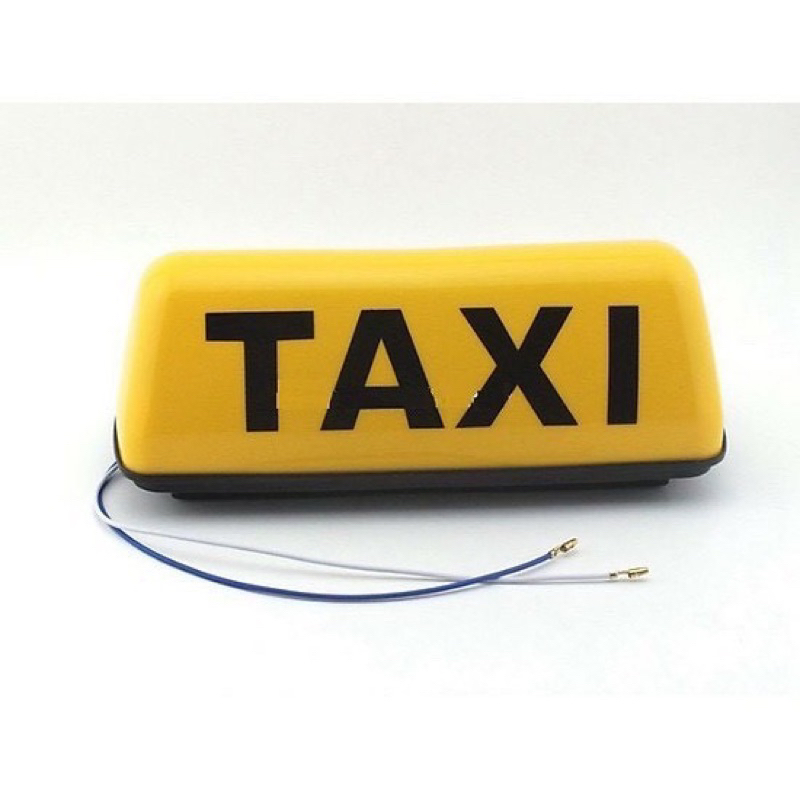 Mào TAXI đế nam châm 2 màu vàng và trắng