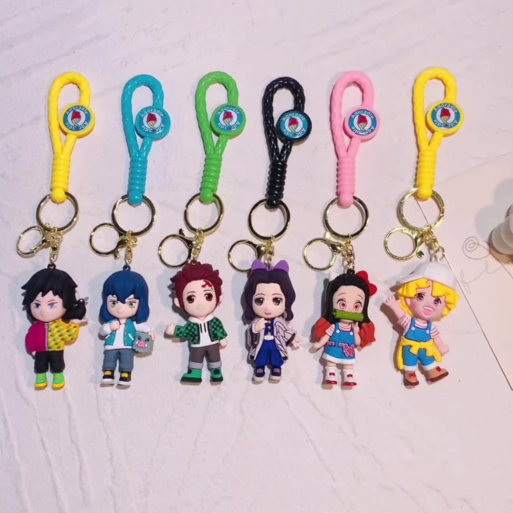 Móc treo chìa khóa nhân vật hoạt hình Thanh g.ươm diệt quỷ siêu hot, hình thù siêu tỉ mỉ chi tiết