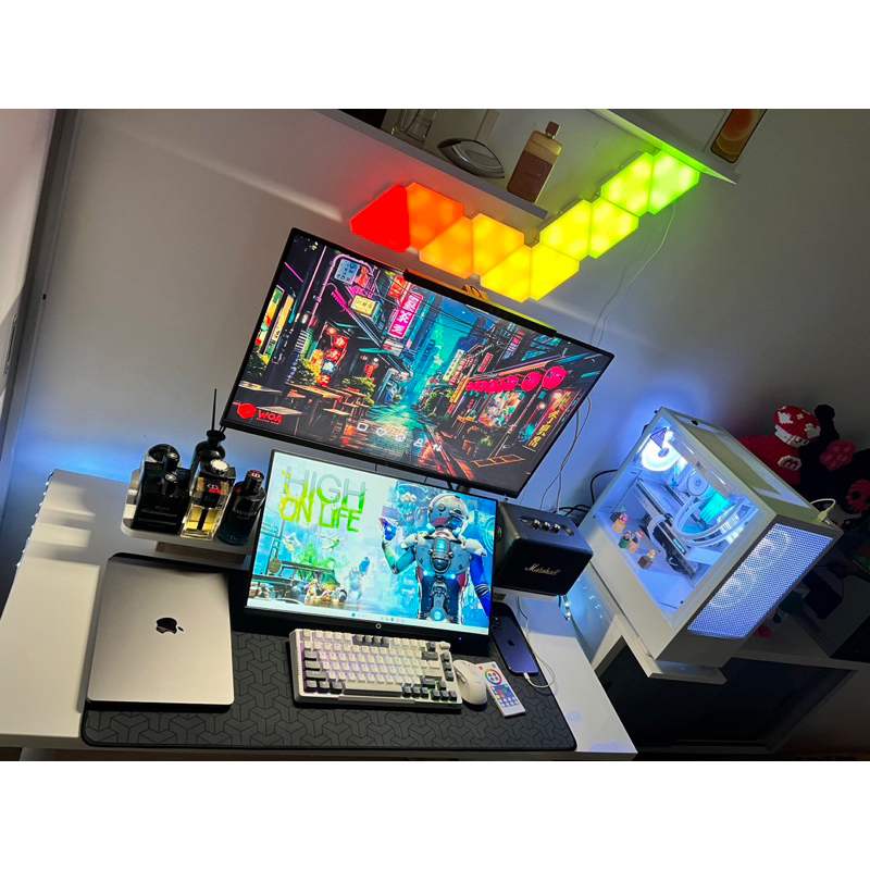 Bộ Đèn Trang Trí Nanoleaf RGBIC Tam Giác Led 16 Triệu Màu Điều Chỉnh Màu Qua Khiển Hoặc Phần Mềm Điện Thoại Tuya