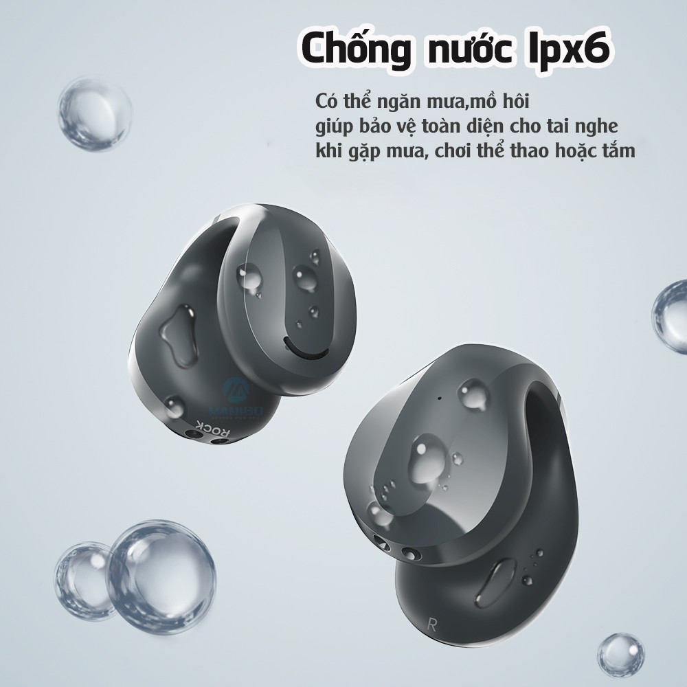 Tai Nghe kẹp tai Bluetooth Không Dây TWS ROCK Sound EarCuffs Bảo Hành 12 Tháng 1 Đổi 1