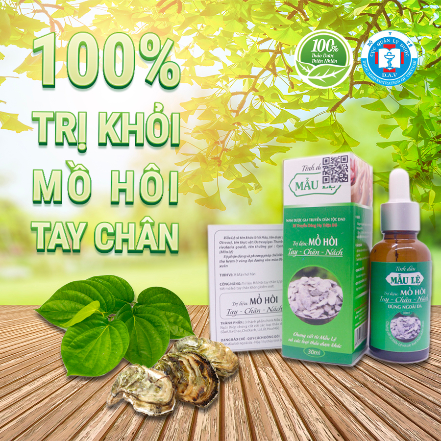 Ngăn Ra Mồ Hôi Tay, Mồ Hôi Chân, Mồ Hôi Nách Bằng Tinh Dầu Mẫu Lệ