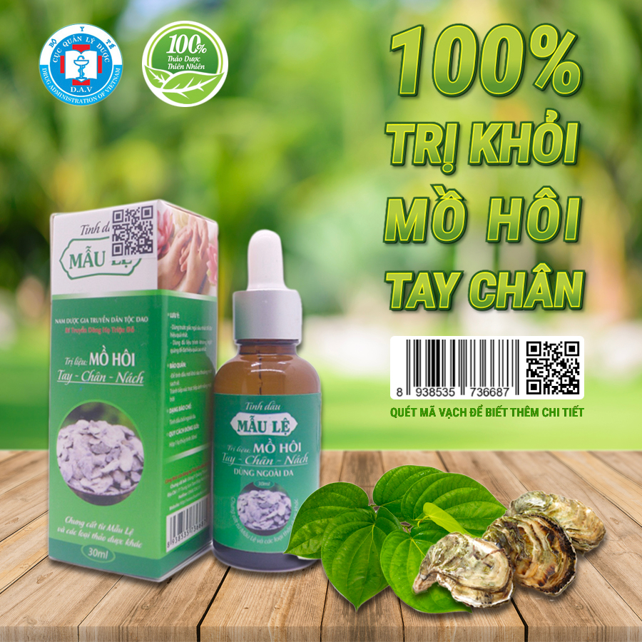 Ngăn Ra Mồ Hôi Tay, Mồ Hôi Chân, Mồ Hôi Nách Bằng Tinh Dầu Mẫu Lệ
