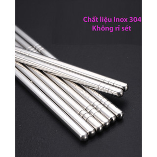 Đũa inox 304 Cao Cấp - 1 Đôi Đũa