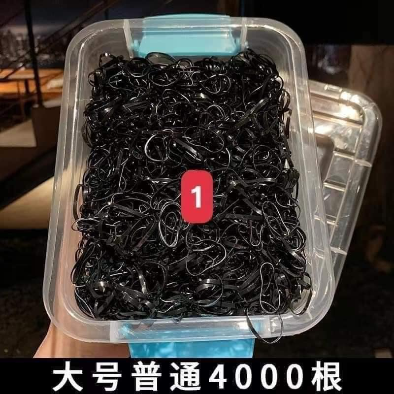 Hộp 4000 dây chun buộc tóc siêu dai cho mẹ và BÉ