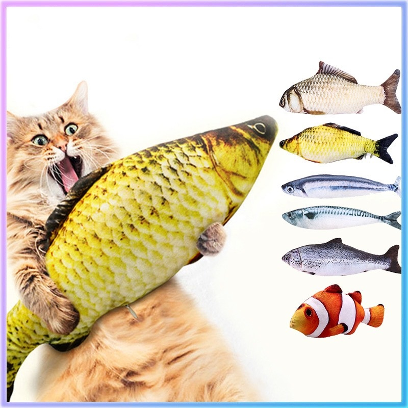 Đồ Chơi Cá Catnip dành cho Mèo, Đồ chơi Cá cho mèo con cắn Nhai cào xước