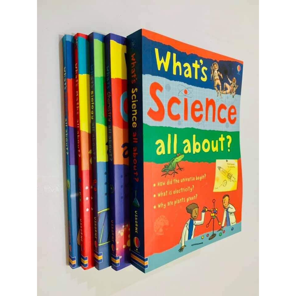Sách - WHAT'S Maths, Chemistry, Physics, Science, Biology ALL ABOUT? bộ 5 cuốn