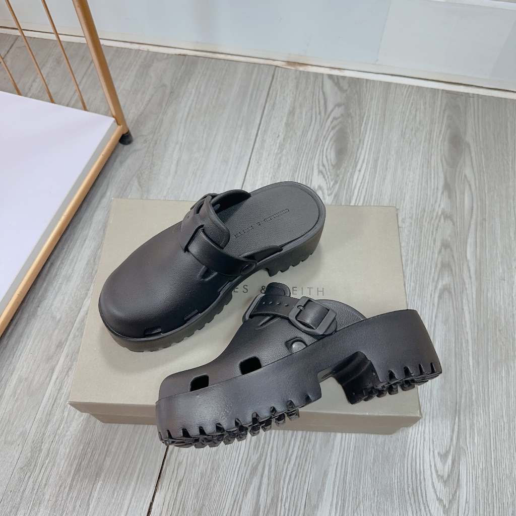 Giày sục cnk đế 5cm mũi tròn fullbox