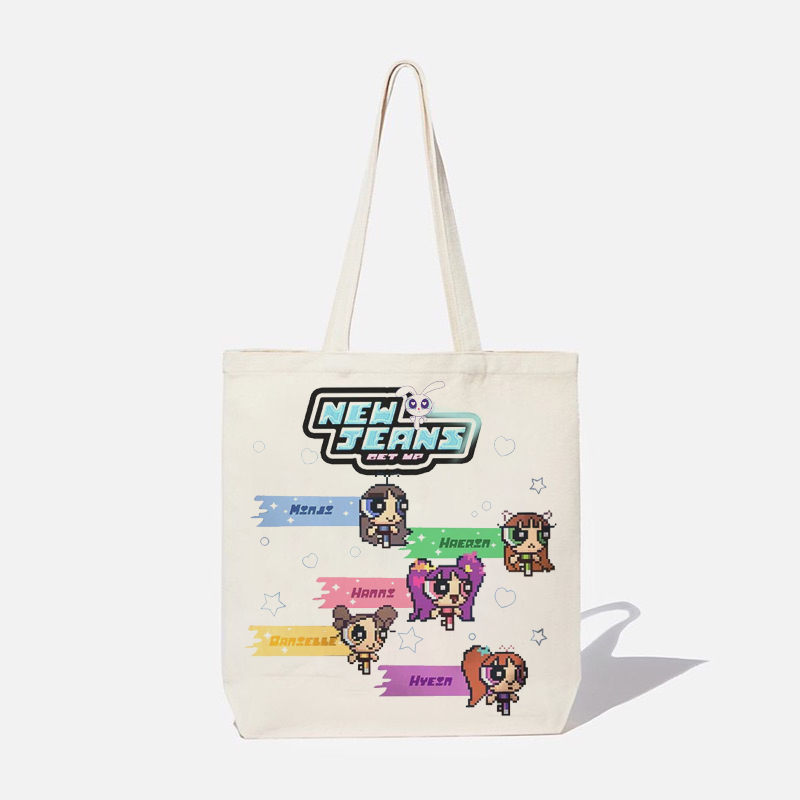 Túi Vải Canvas Hàn Quốc in Hình Newjeans K-Pop
