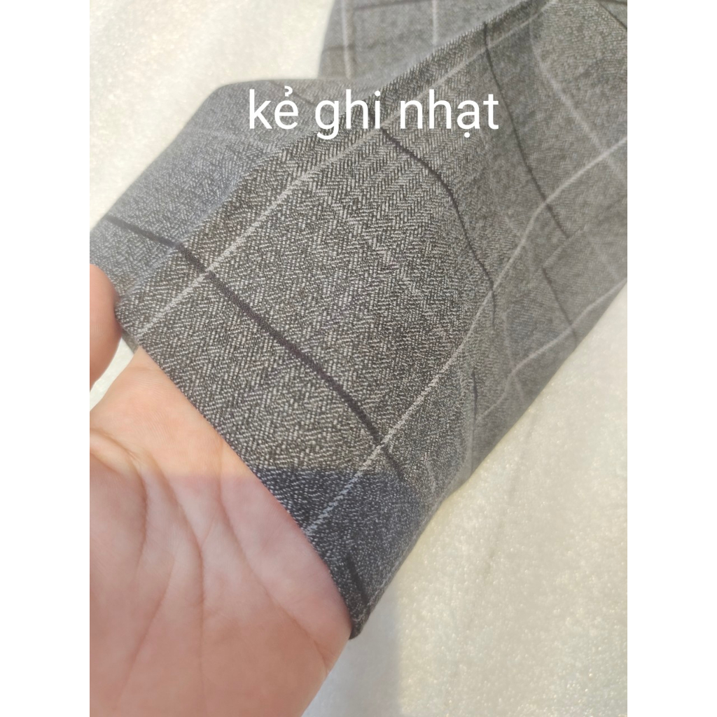 Nghĩ bán thanh lý xã lỗ hơn 60% quần tây nam kẻ sọc caro, vải cao cấp không nhăn lên form đẹp sang màu ghi đậm, ghi nhạt