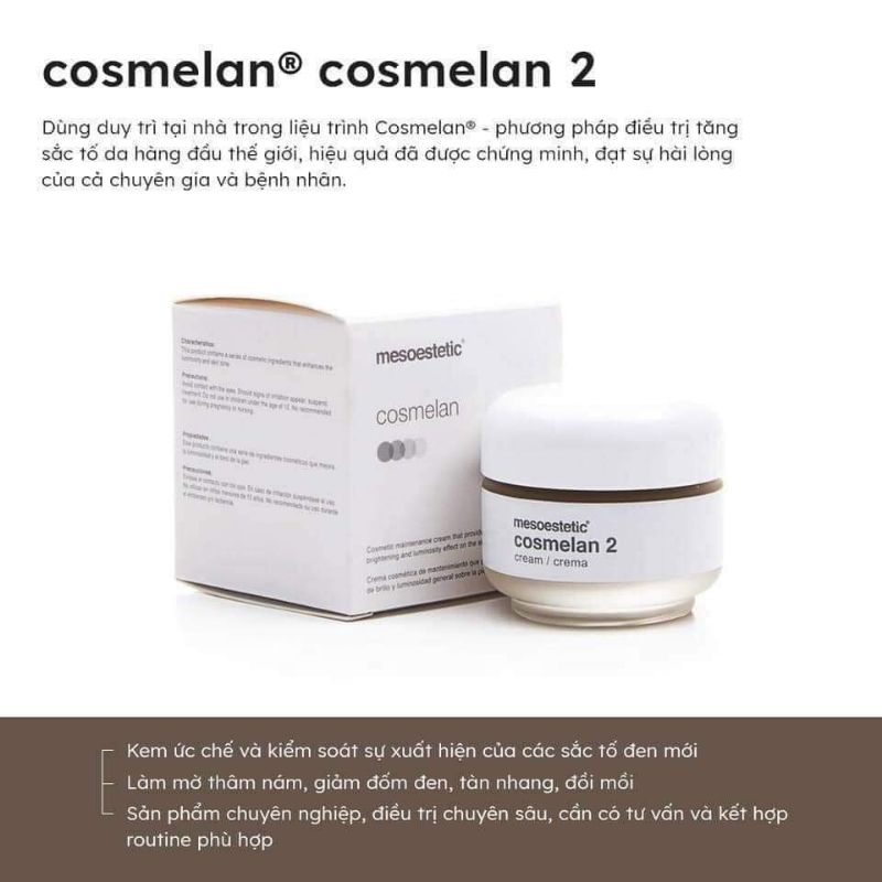Kem giảm nám Mesoestic Cosmelan 2
