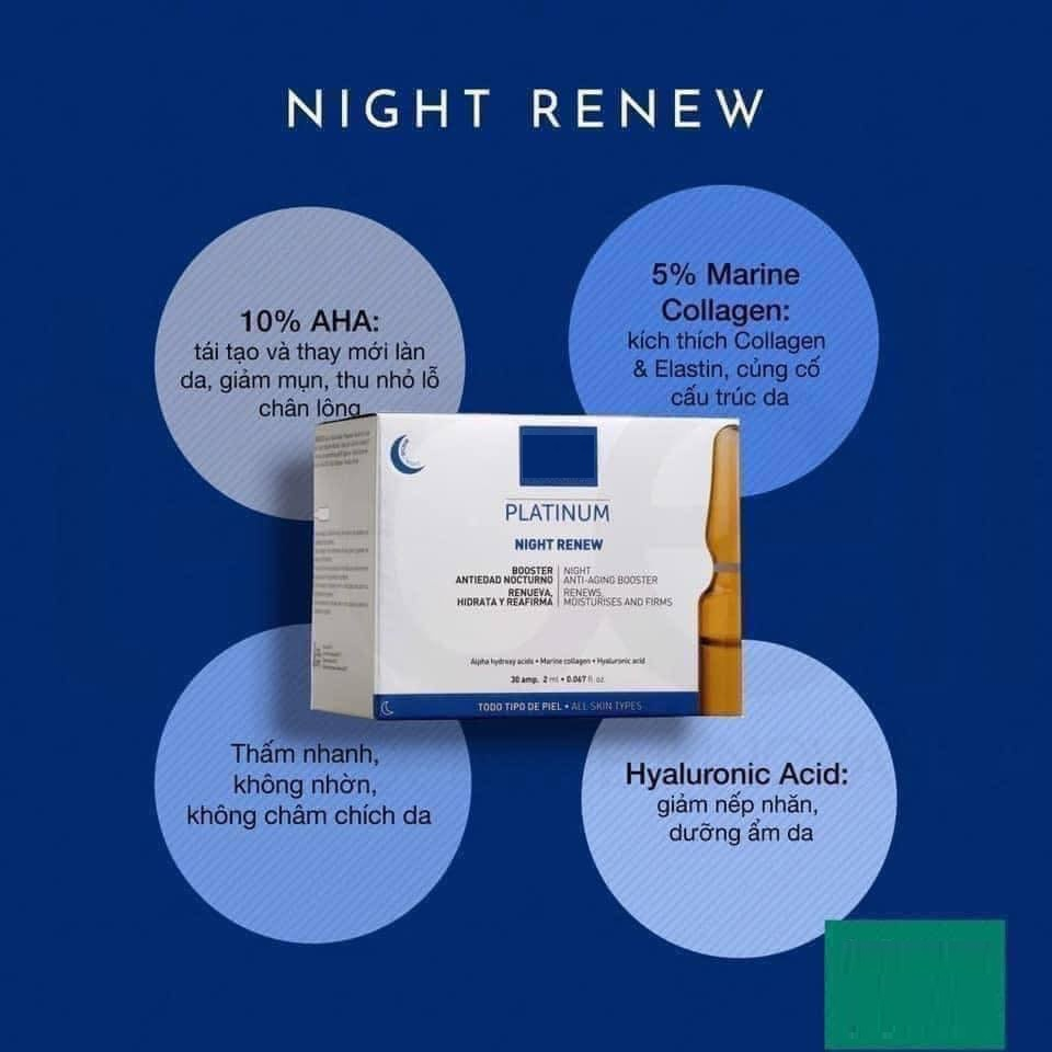 Serum ampoule ngừa lão hoá, tái tạo da ban đêm Marti. Night Renew ống 2ml