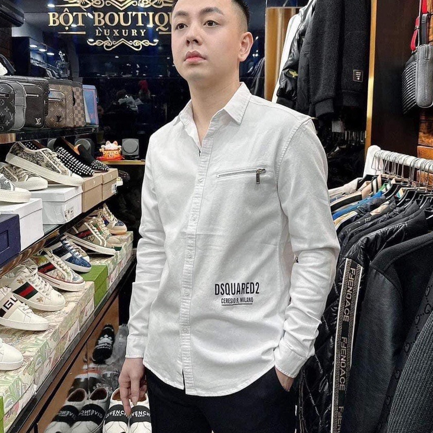Áo sơ mi nam mẫu mới tay dài họa tiết trẻ trung sang trọng chuẩn form thời trang phong cách