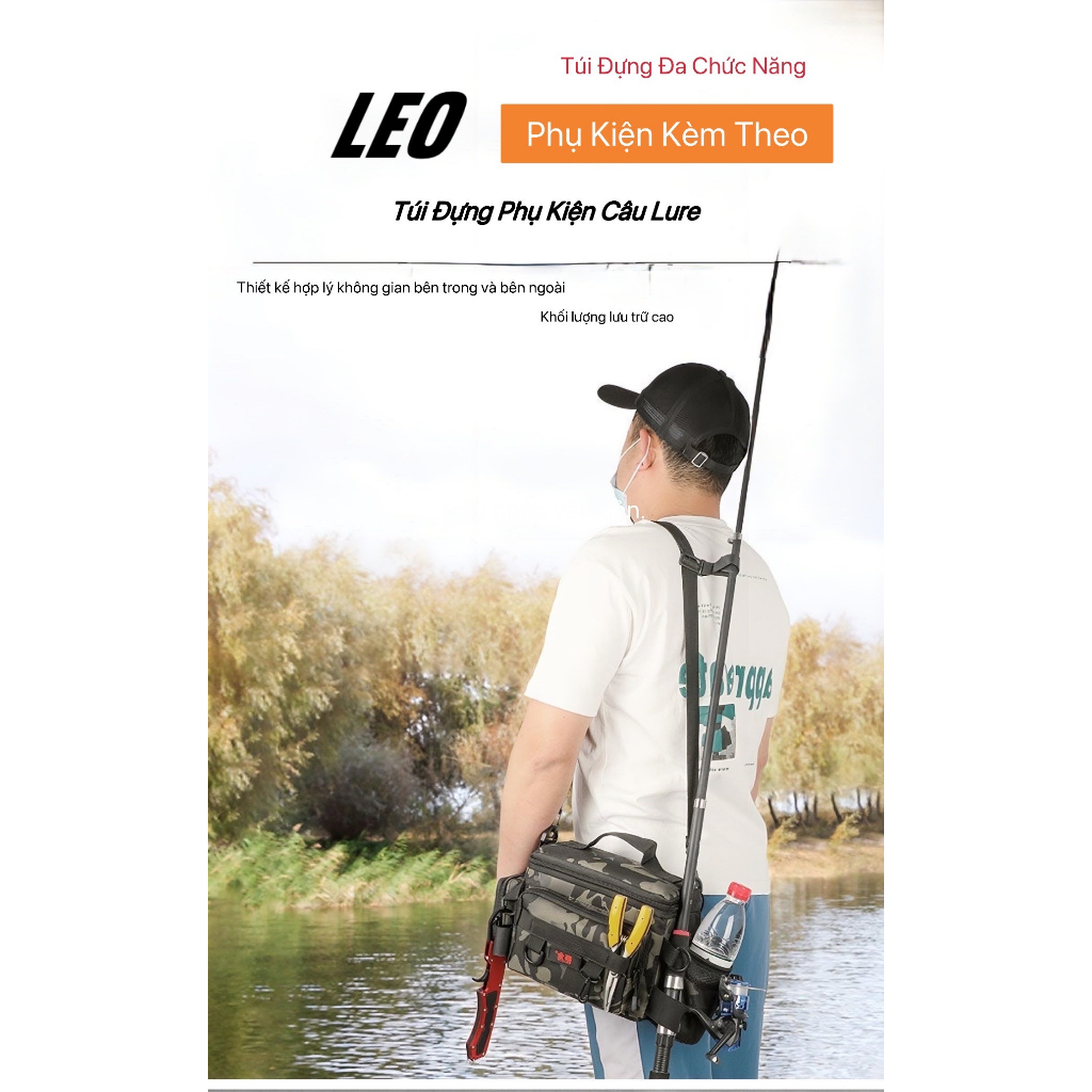 Túi Lure Leo Fishing Mẫu Mới  To Đẹp Tiên Nghi - Cao Cấp
