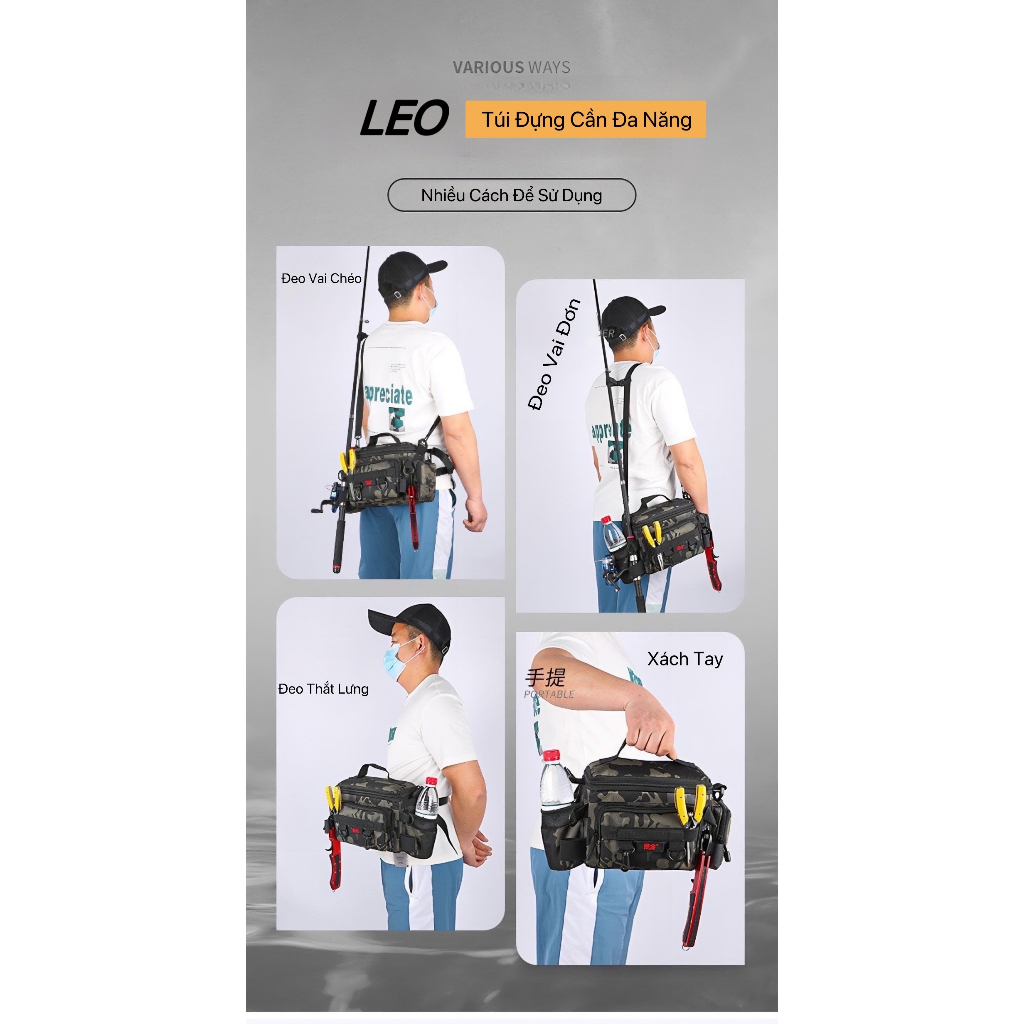 Túi Lure Leo Fishing Mẫu Mới  To Đẹp Tiên Nghi - Cao Cấp